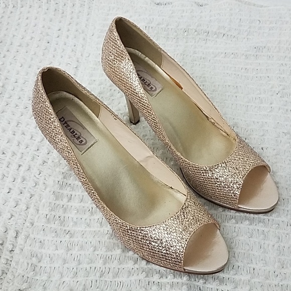 dyeables Shoes - dyeables 11B peep toe shoes Sari champagne